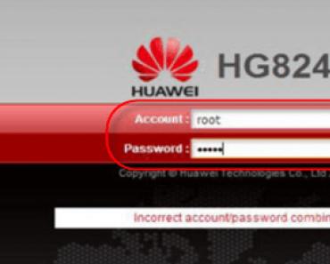Huawei HG8245H: parametrləri, modem girişini və şifrəni necə daxil etmək olar